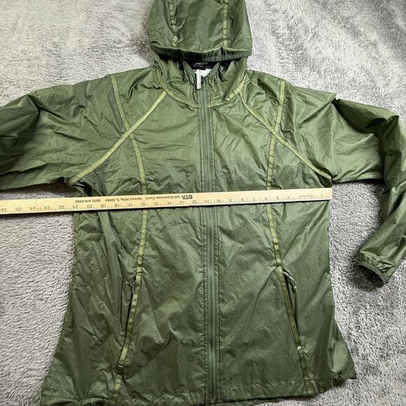Kuhl Parajax Womens Large Olive Green Lightweight Windbreaker Jacket Hooded - Picture 3 of 8